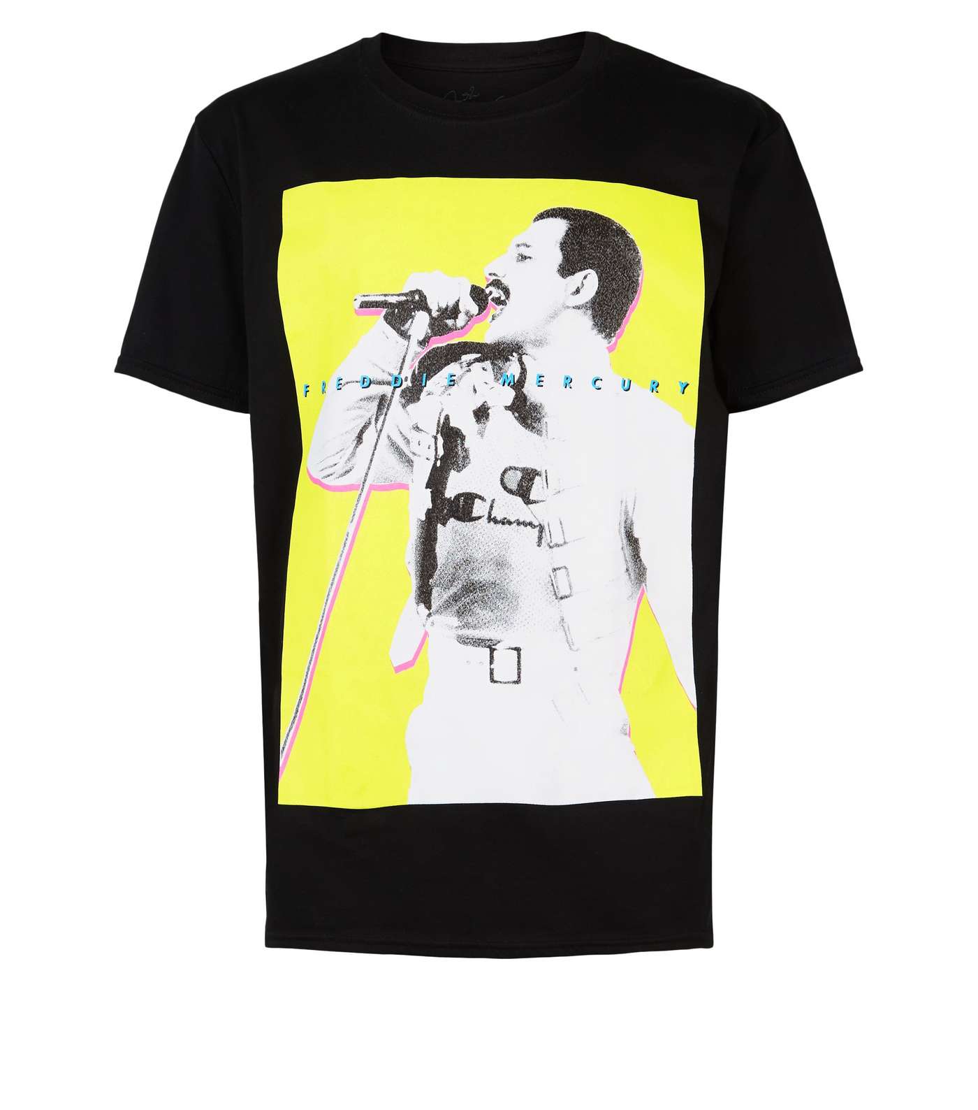 Black Freddie Mercury Microphone T-Shirt Image 4