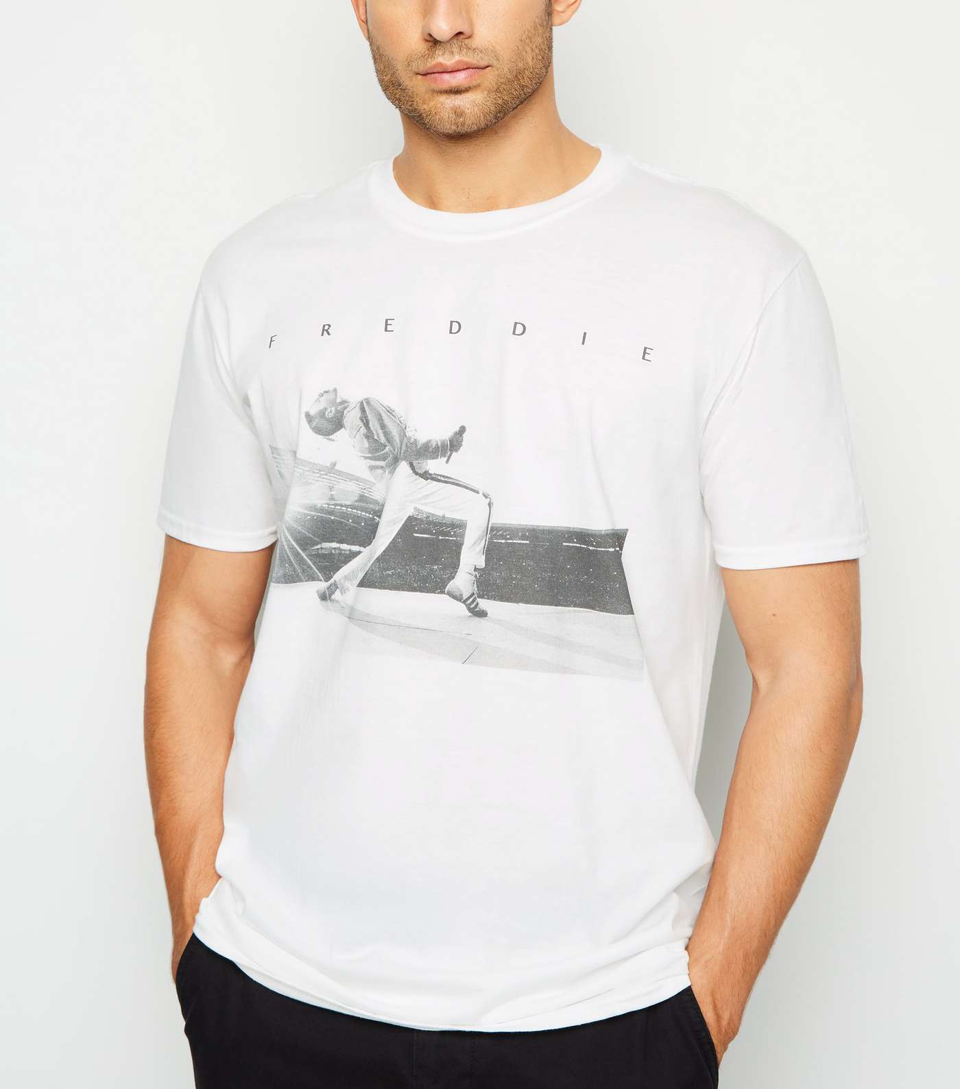 White Oversized Freddie Mercury T-Shirt