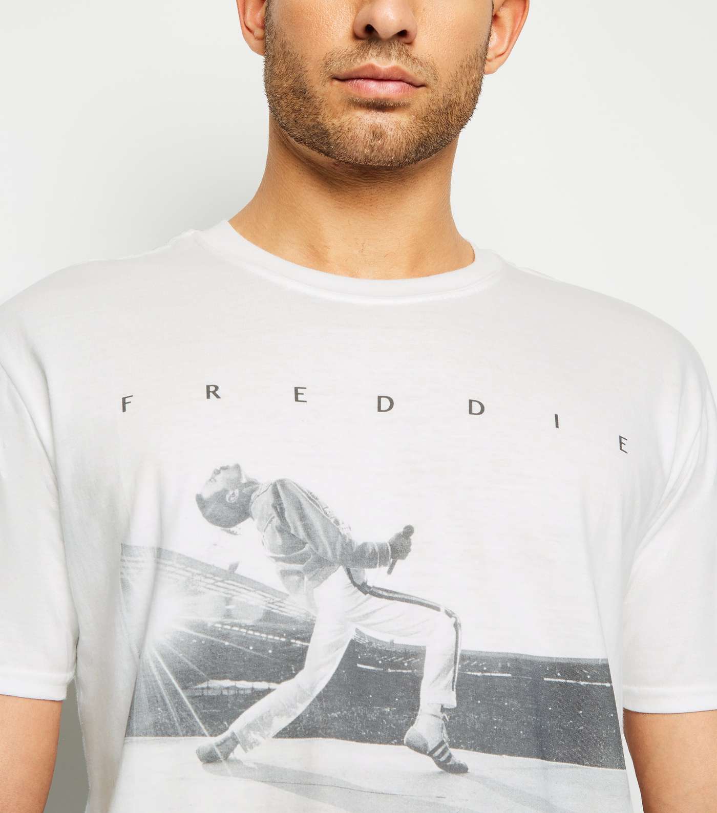 White Oversized Freddie Mercury T-Shirt Image 5