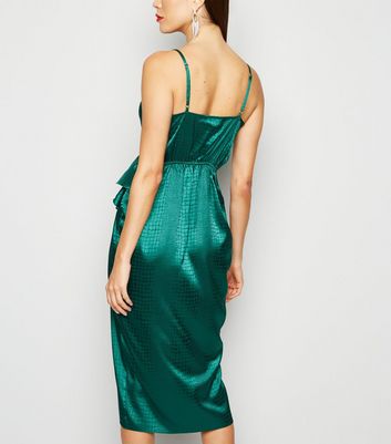 snake jacquard midi dress