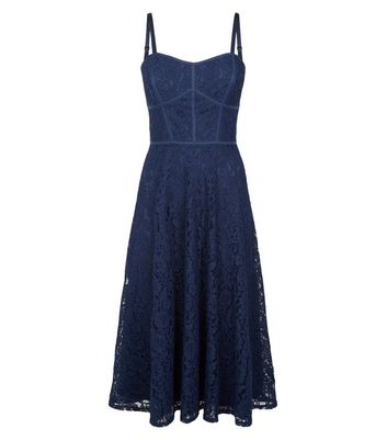 new look navy lace dress