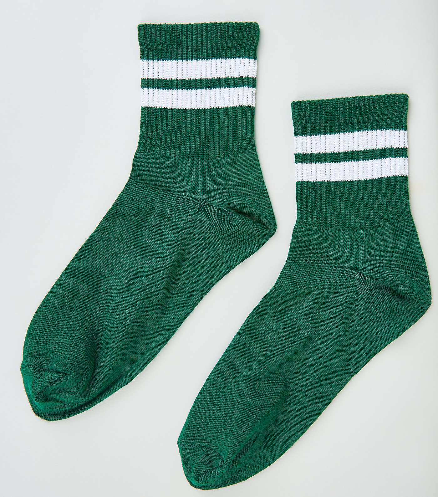 Green Sports Stripe Socks