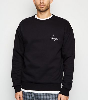 black slogan sweatshirt