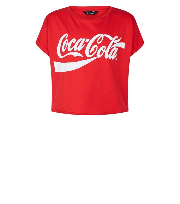 Girls T Shirt A Logo Rouge Coca Cola New Look