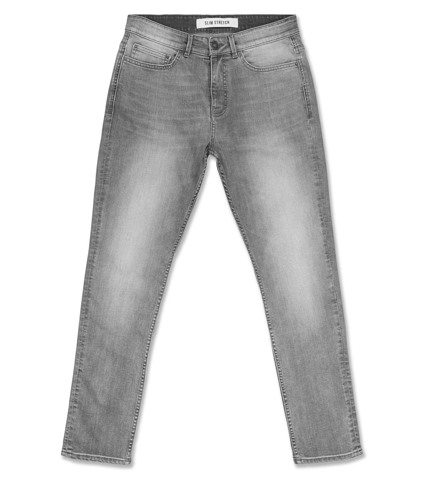 Pale Grey Slim Stretch Jeans Image 6