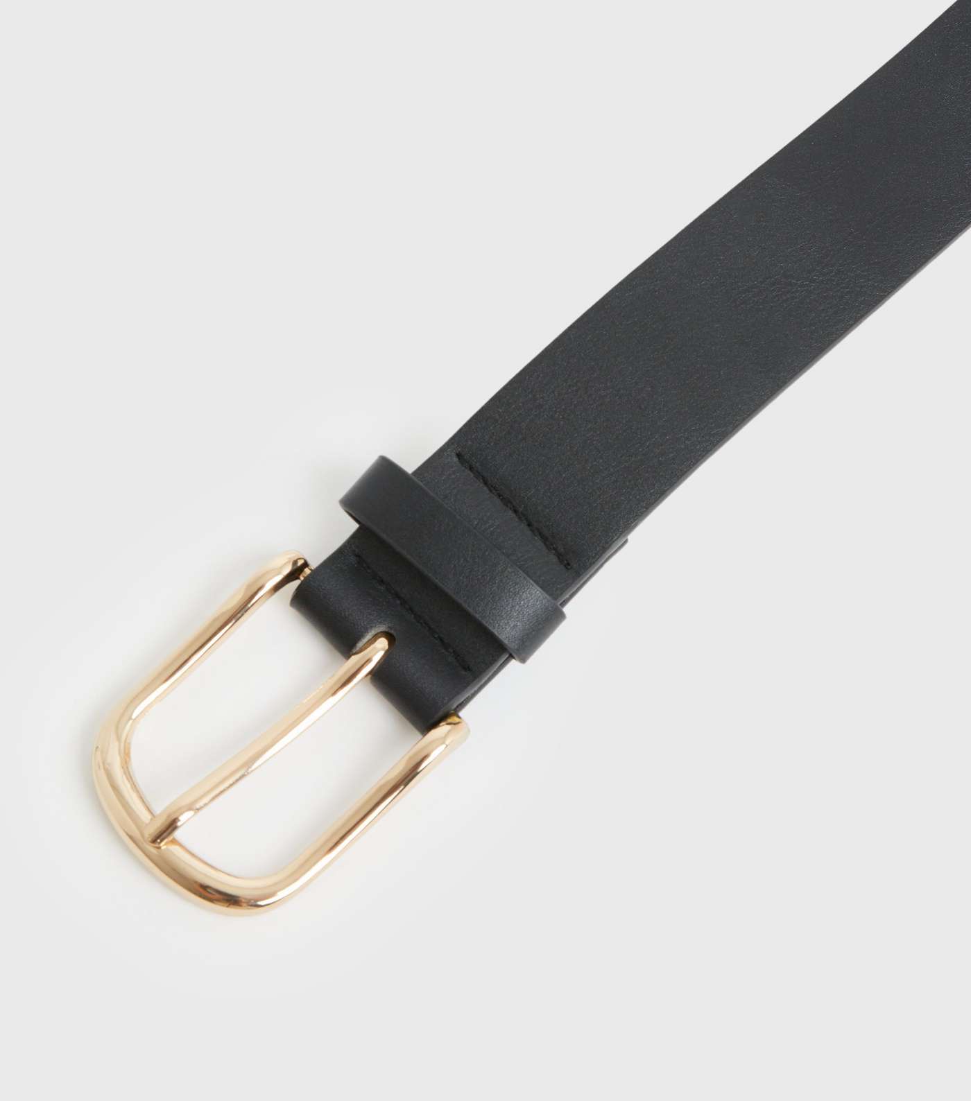 Black Leather-Look Belt  Image 4