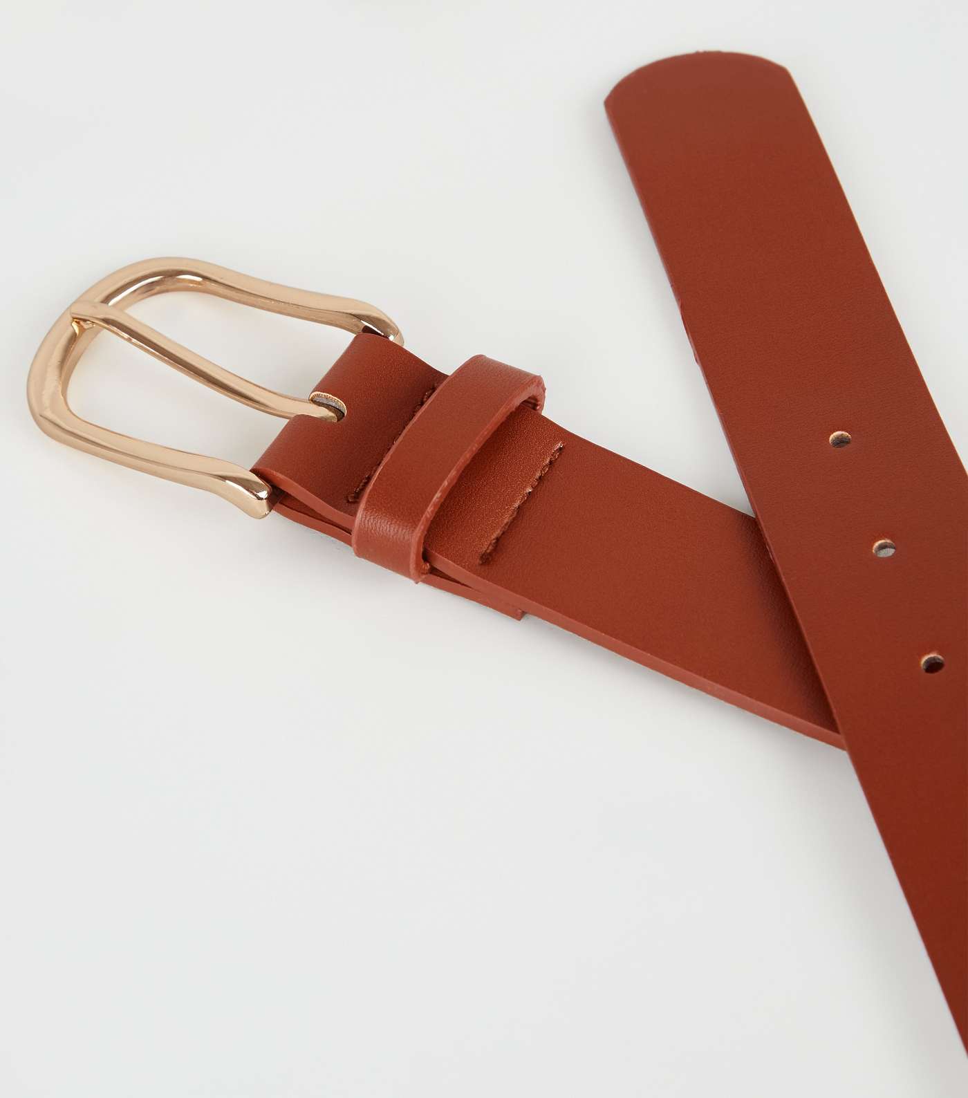 Tan Leather-Look Hip Belt  Image 3