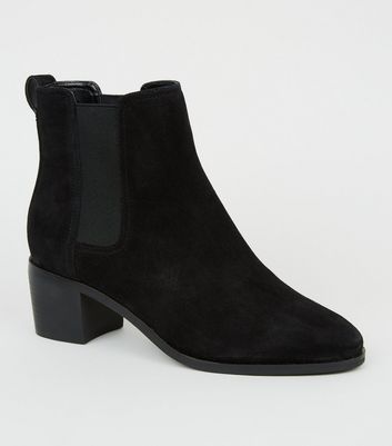 new look black suede chelsea boots