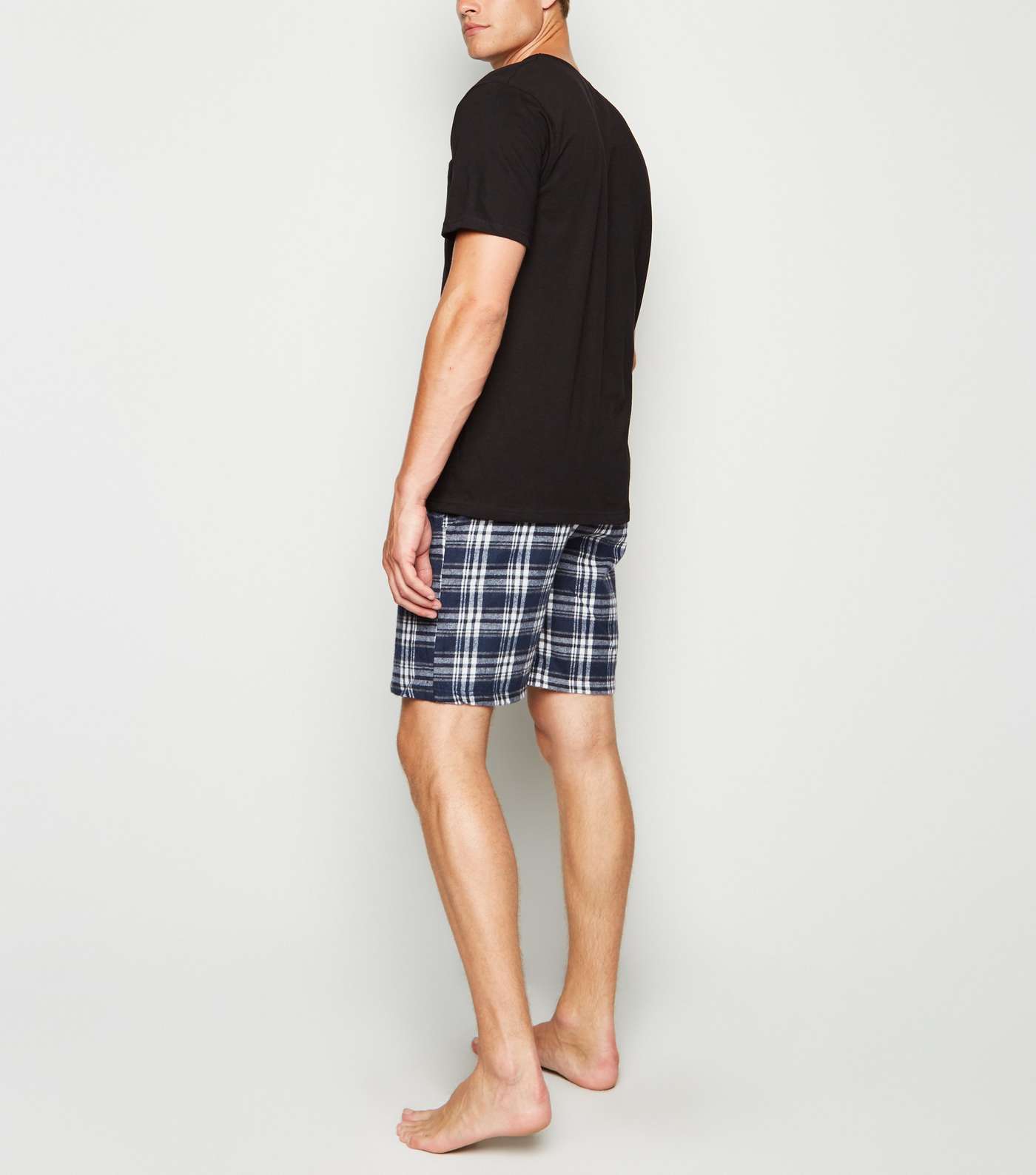 Black Check Short Pyjama Set Image 2