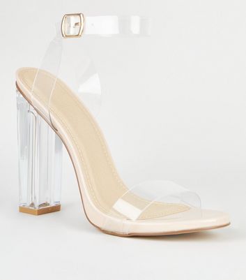 New look clear block heels Clearance