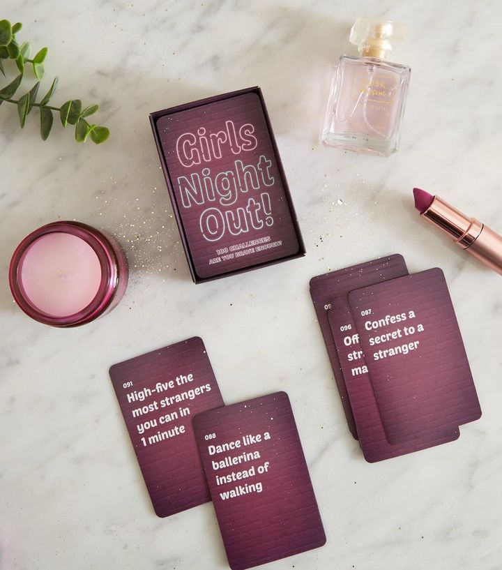 Purple Girls Night Out Challenges Card Game New Look