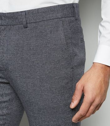 mens textured suit trousers