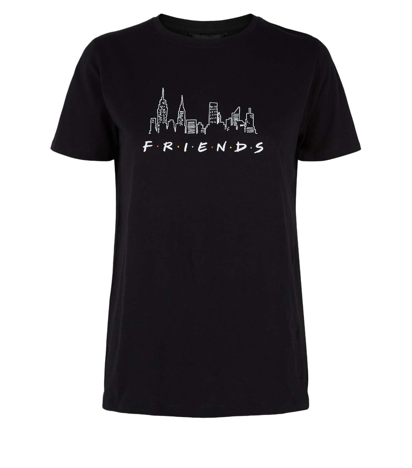 Black City Print Friends Logo T-Shirt Image 4