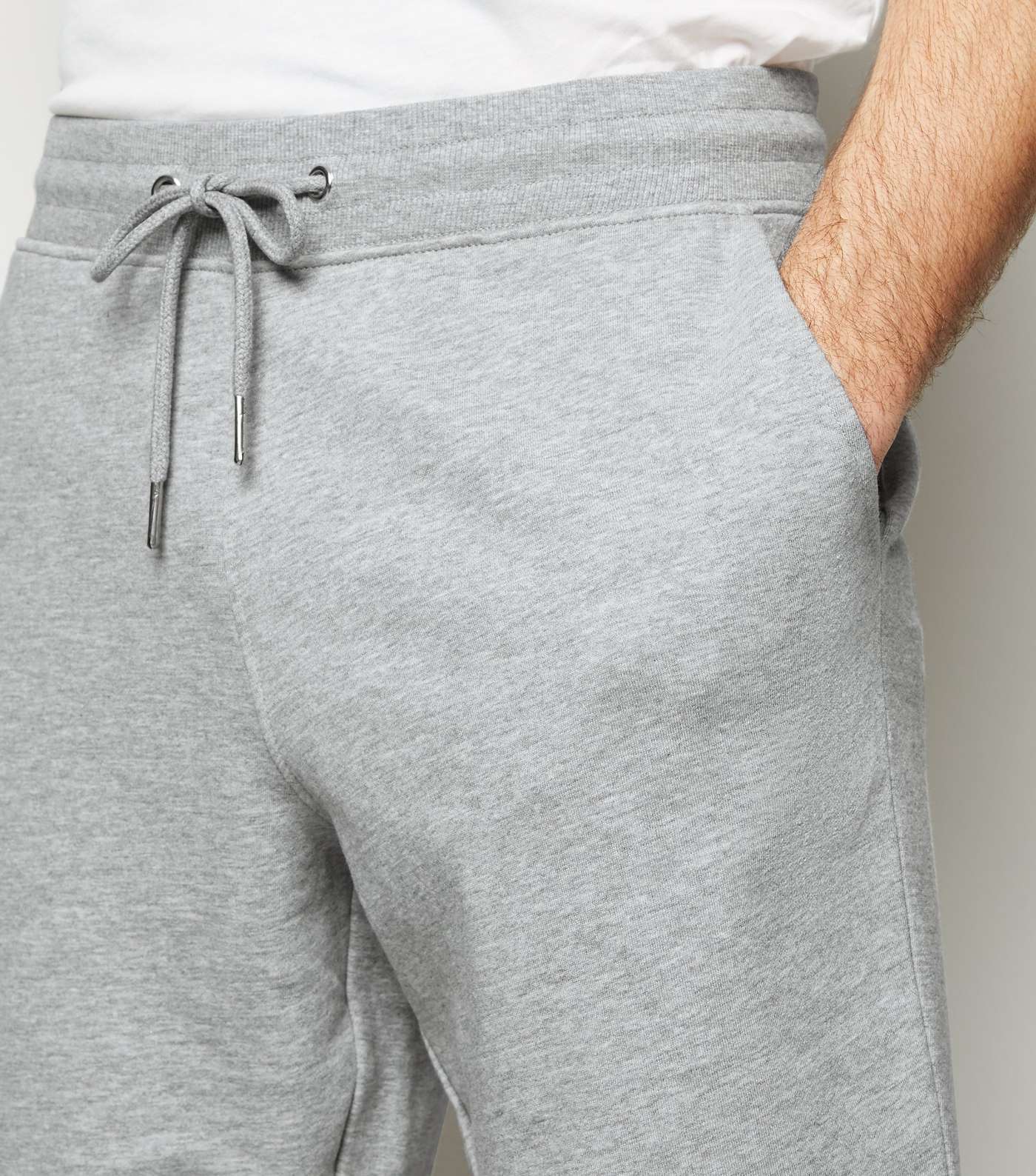 Grey Marl Jersey Shorts Image 5