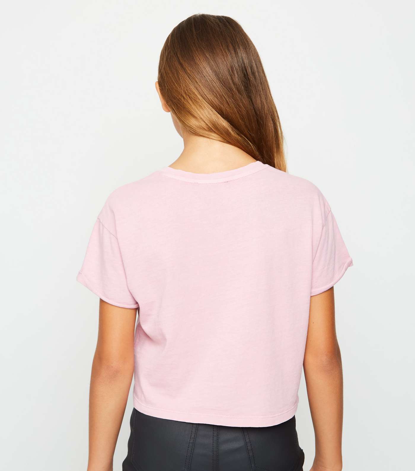 Girls Mid Pink Acid Wash Impossible Slogan T-Shirt Image 3