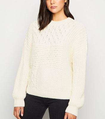 Cream Cable Knit Jumper | New Look