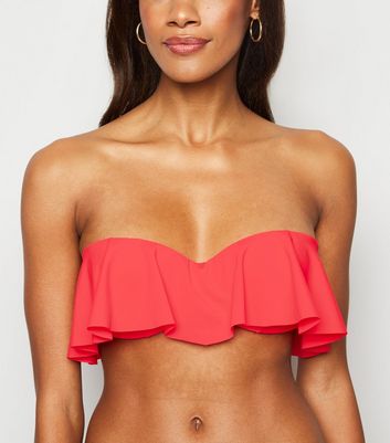 ruffle bandeau swim top