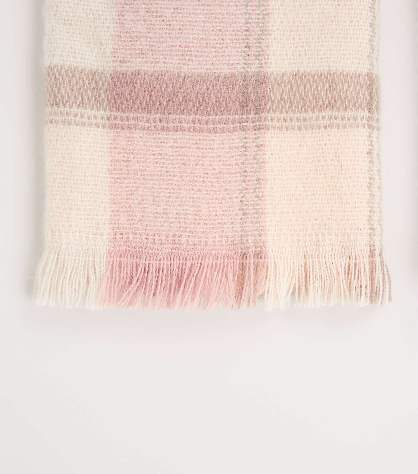 Pink Check Scarf Image 3