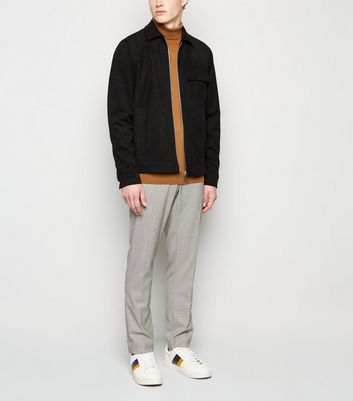 Image of Black Suedette Utility Jacket New Look