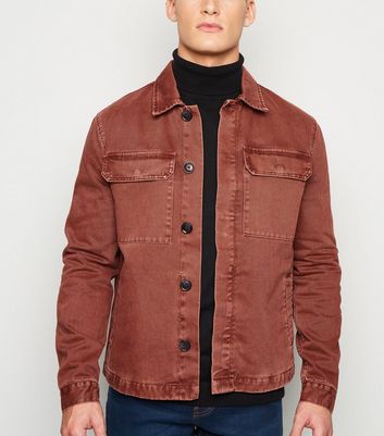 Burgundy shop utility jacket