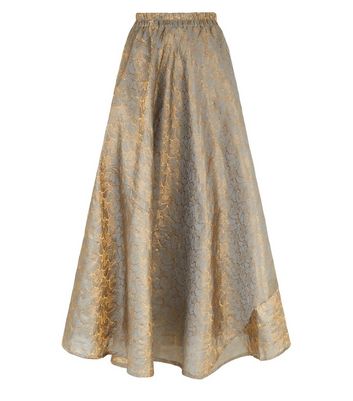 Metallic jacquard clearance skirt