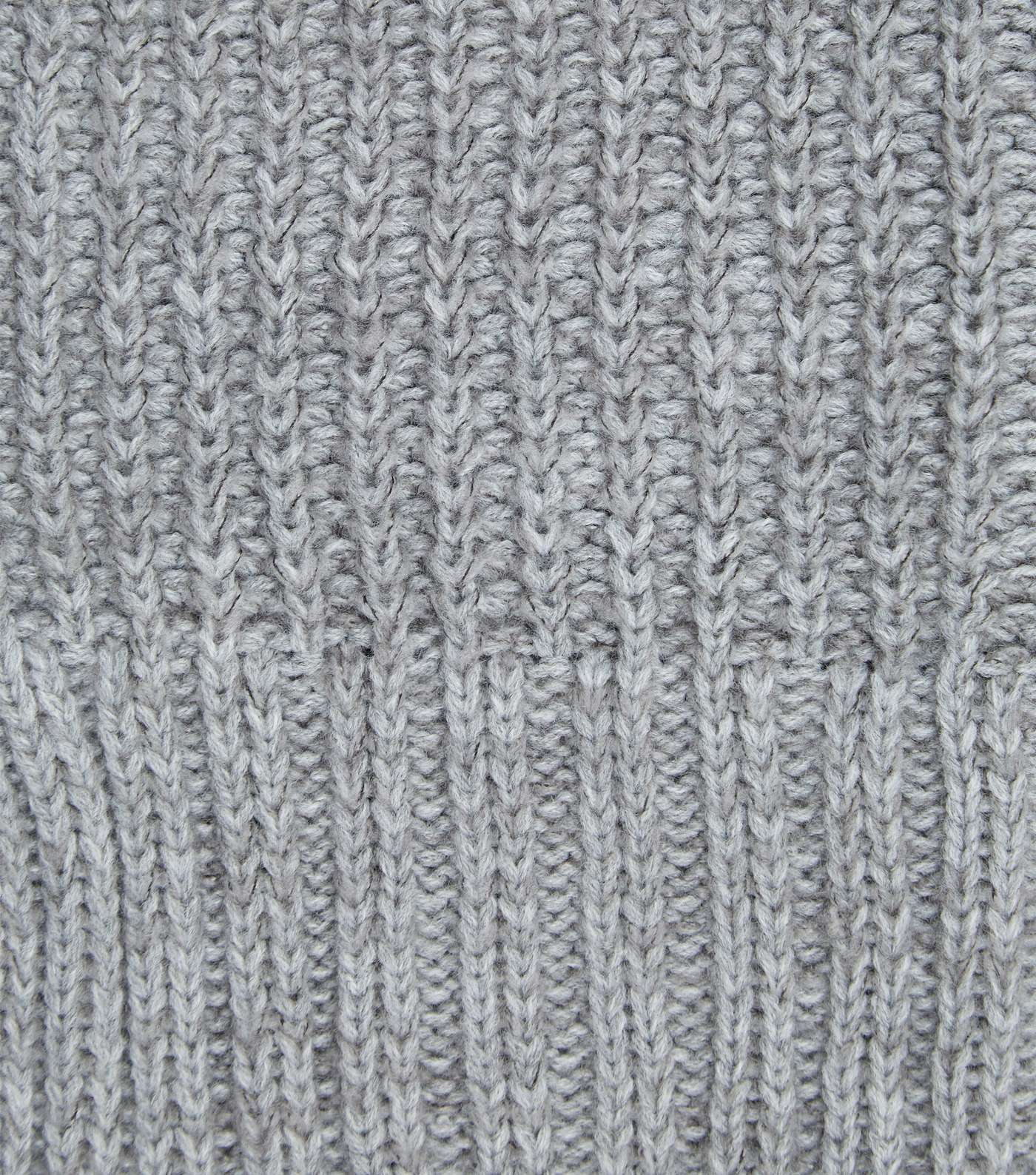 Pale Grey Chunky Knit Scarf  Image 3
