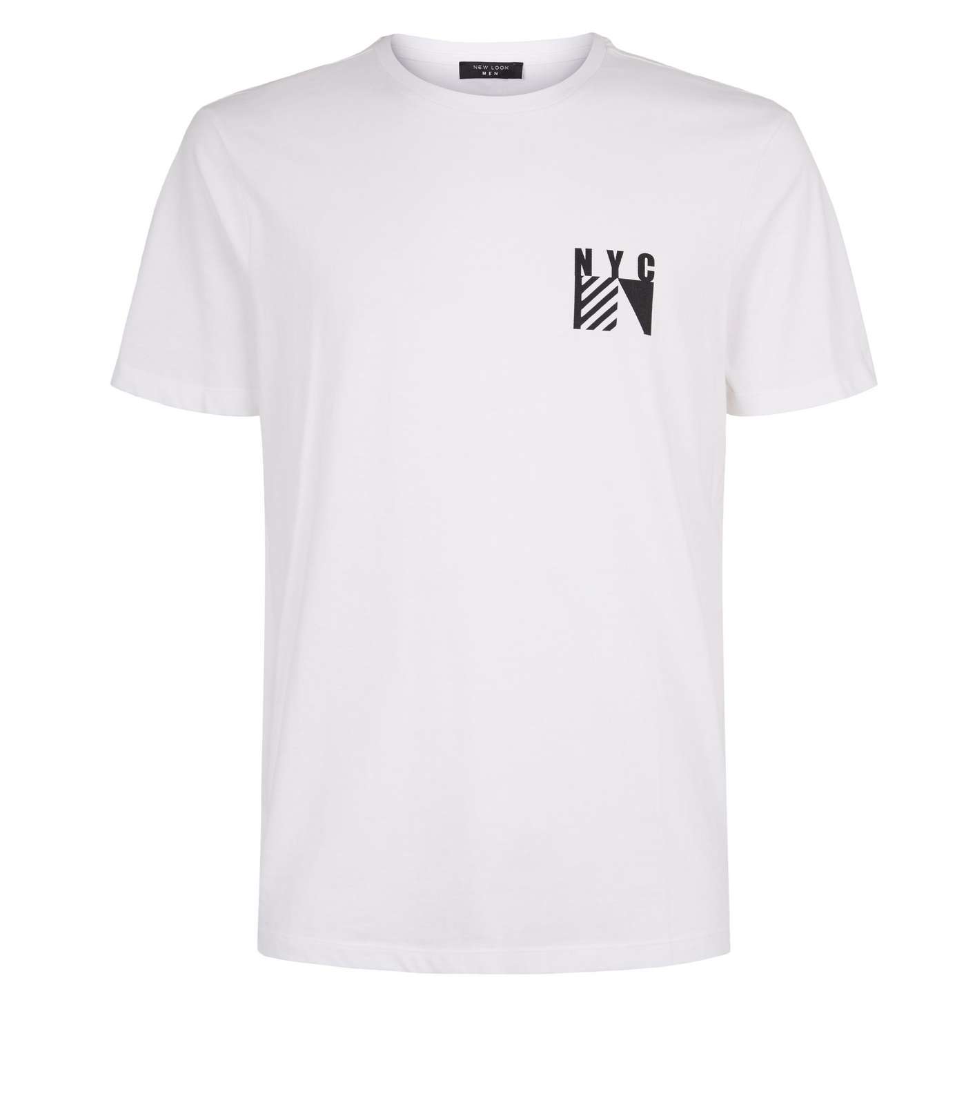 White NYC Flag Logo T-Shirt Image 4
