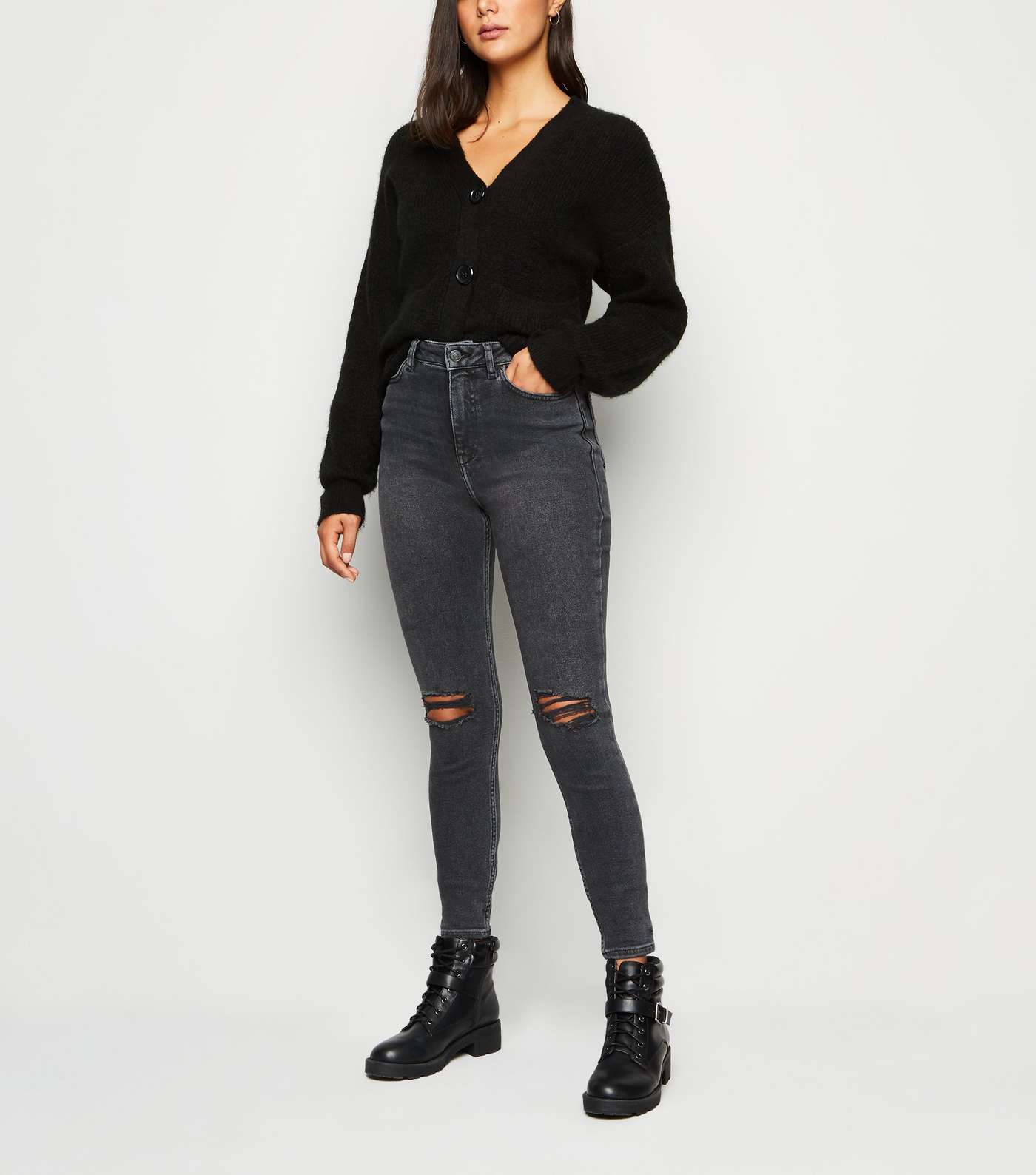 Black Ripped Hallie Super Skinny Jeans