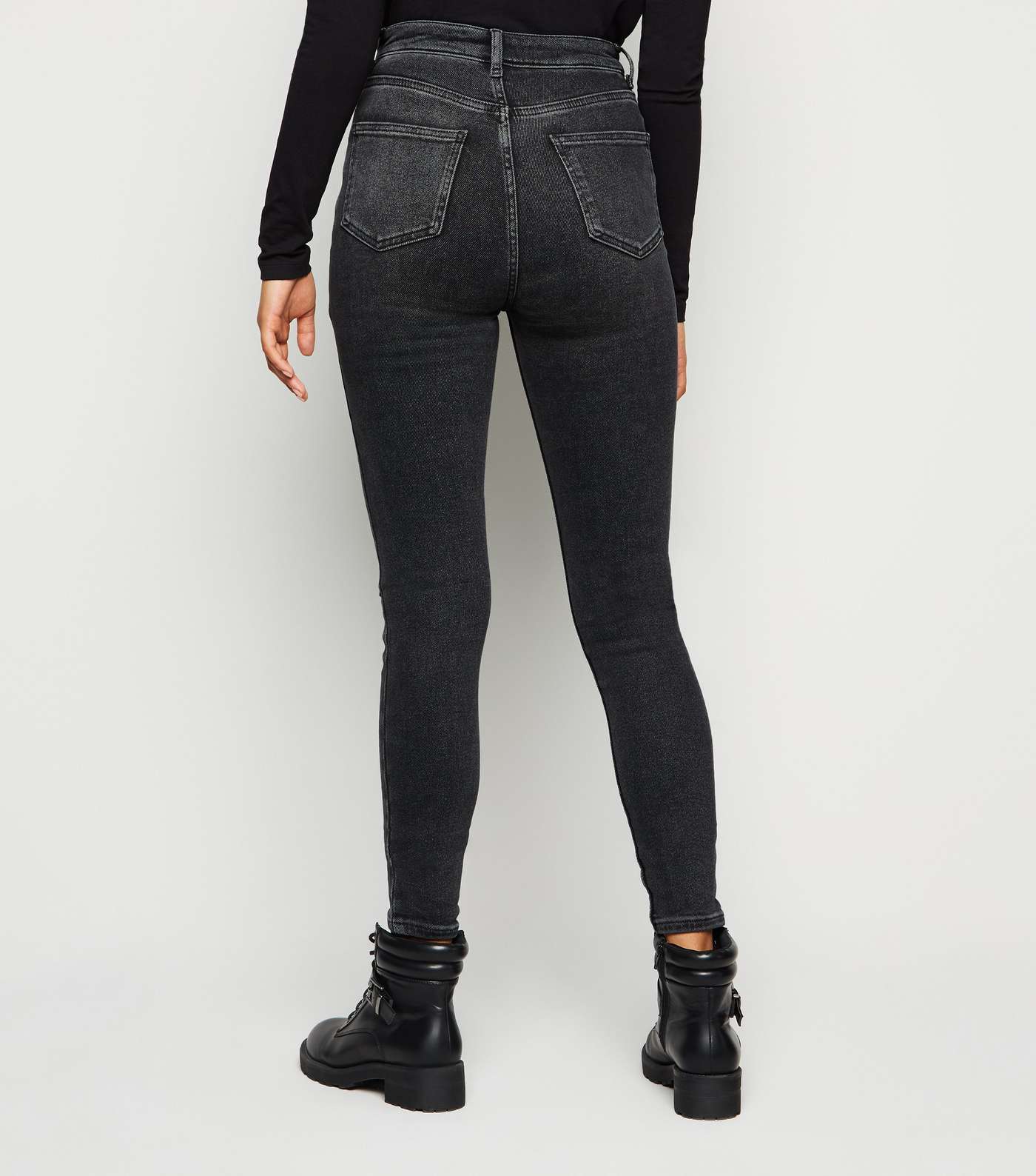 Black Ripped Hallie Super Skinny Jeans Image 3