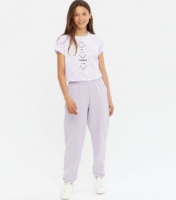 Lilac Jersey Cuffed Joggers