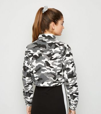 black camo denim jacket