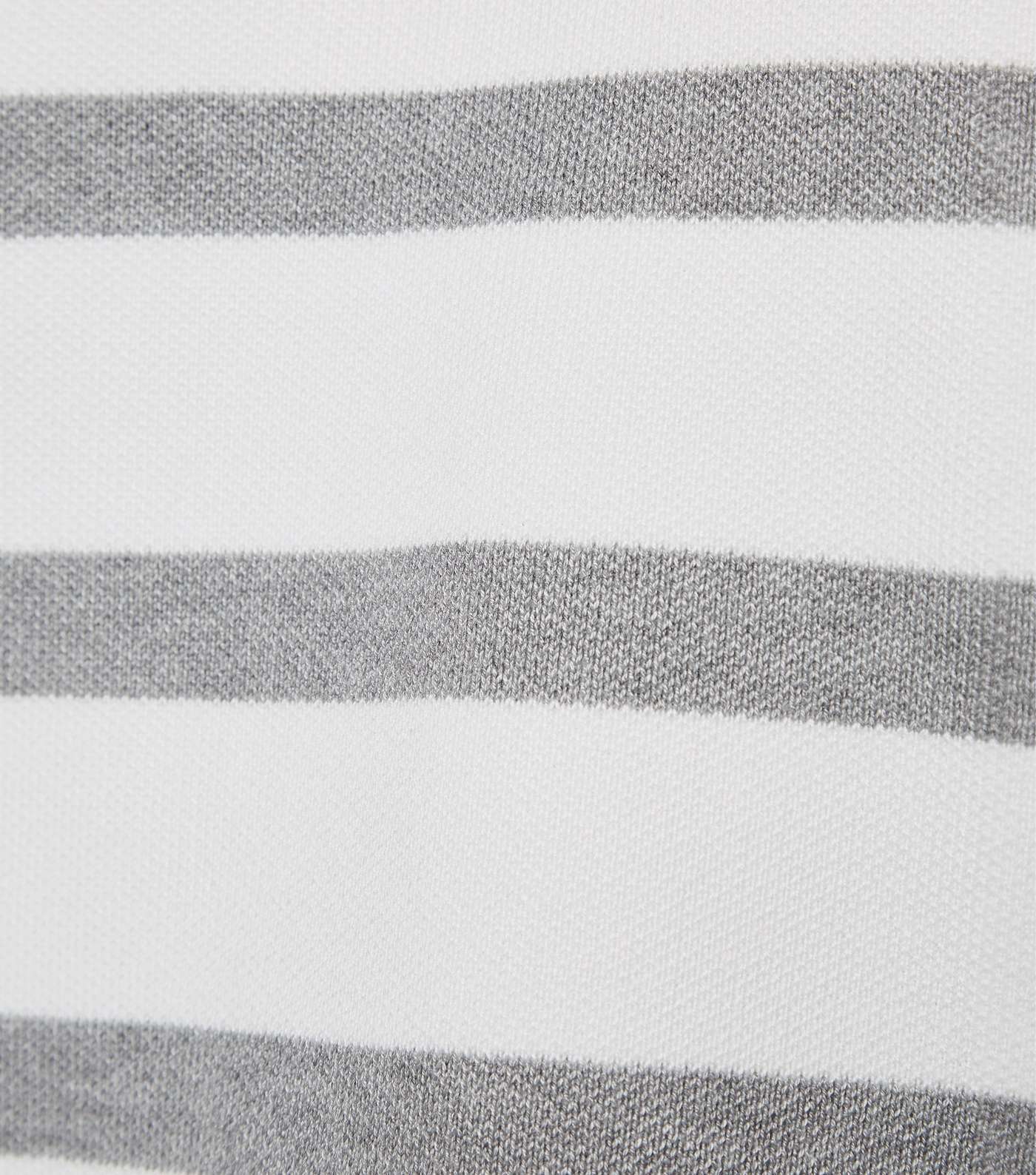 Light Grey Colour Block Stripe Jumper Image 5