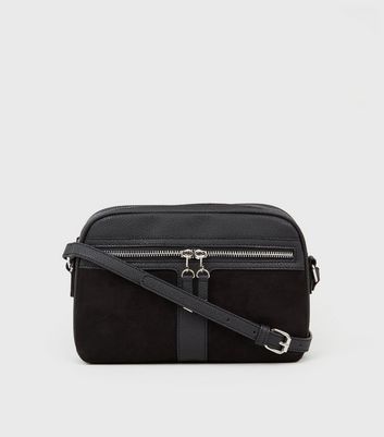 Black Zip Camera Bag | New Look