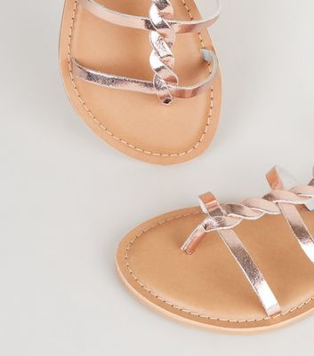 LIMITED COLLECTION White & Gold Double Ring Sandals In Wide E Fit & Extra  Wide EEE Fit | Yours Clothing