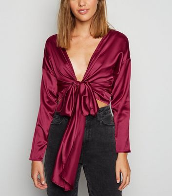 new look satin blouse