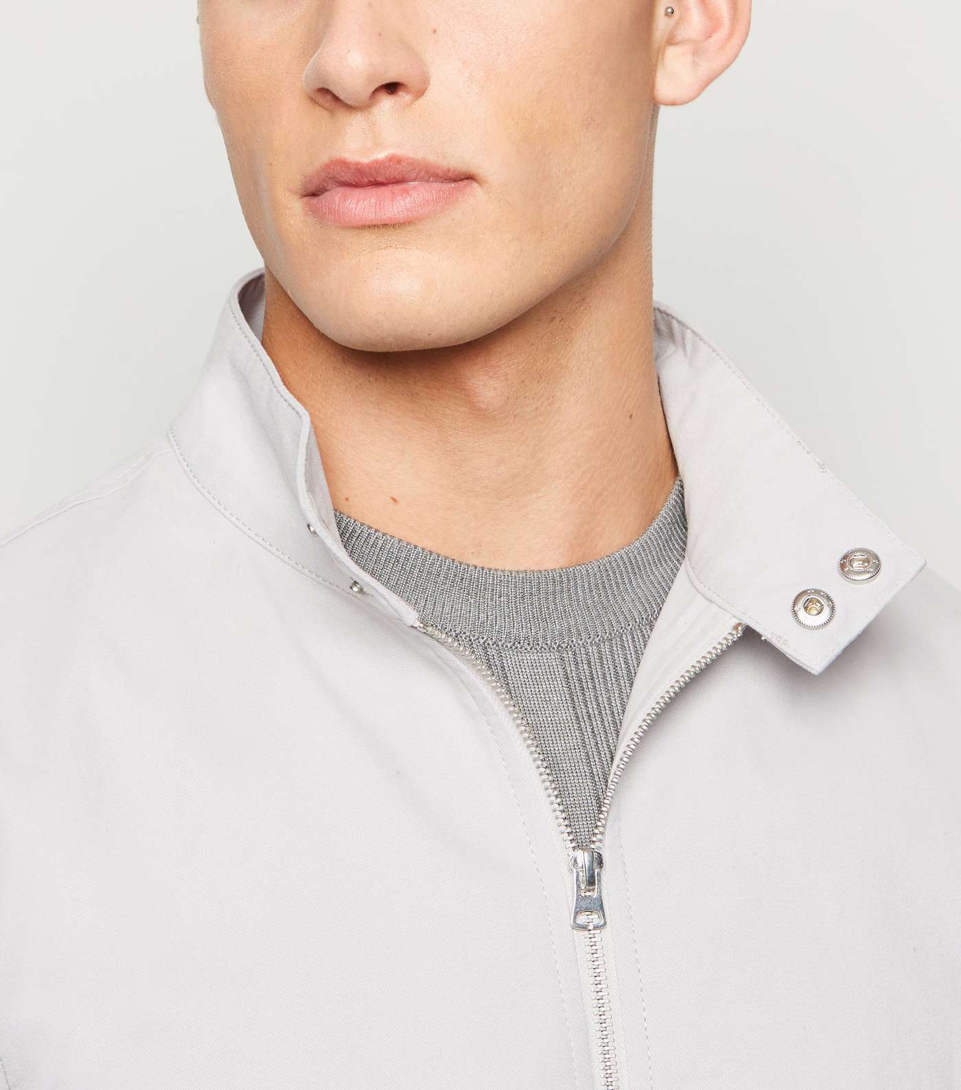 Pale Grey Harrington Jacket Image 6