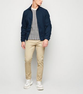 Image of Navy Harrington Jacket New Look