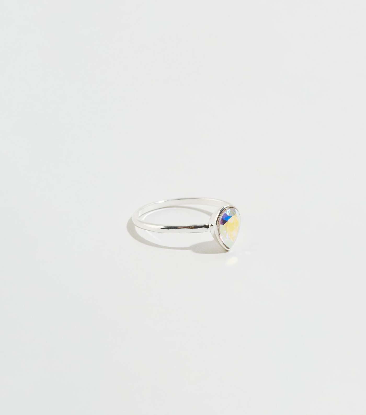 Silver Teardrop Ring with Crystals from Swarovski® Image 2