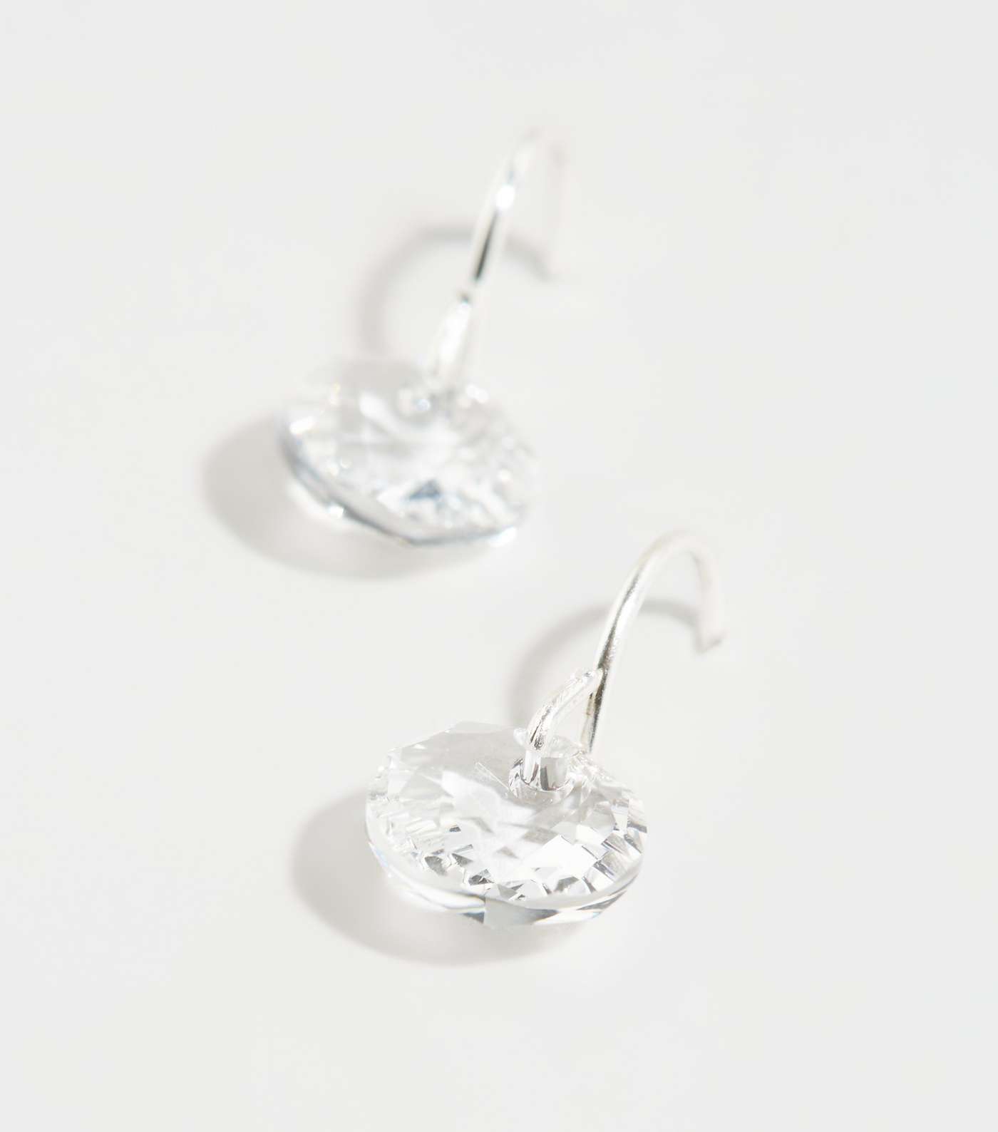 Silver Plated Drop Earrings with Crystals from Swarovski® Image 3