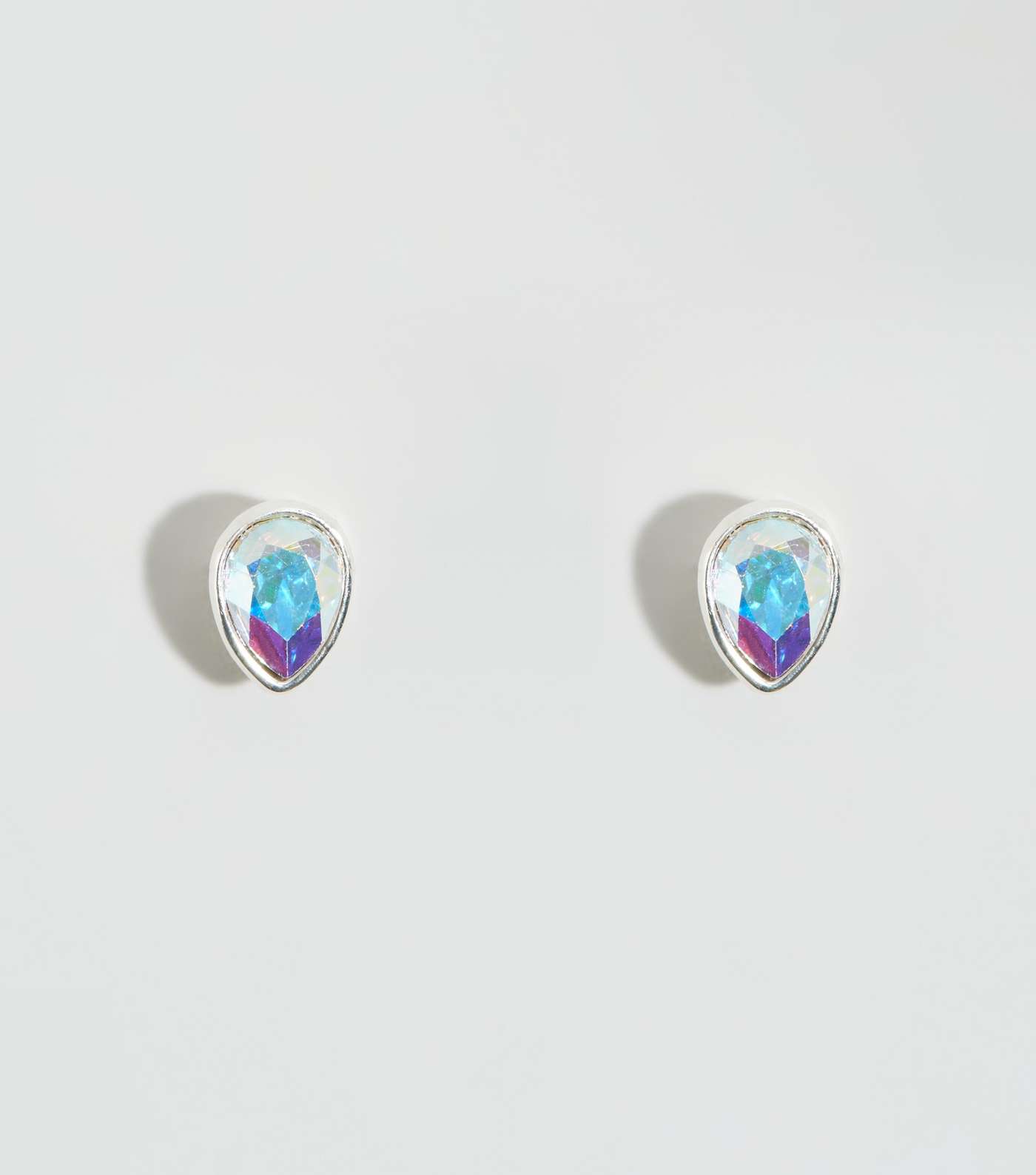 Silver Plated Teardrop Earrings with Crystals from Swarovski®