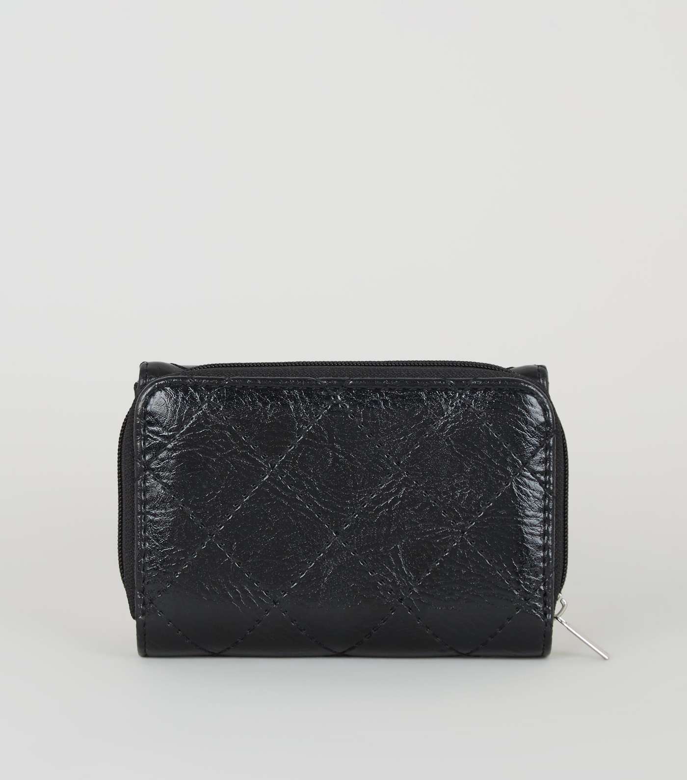 Black Leather-Look Quilted Purse Image 3