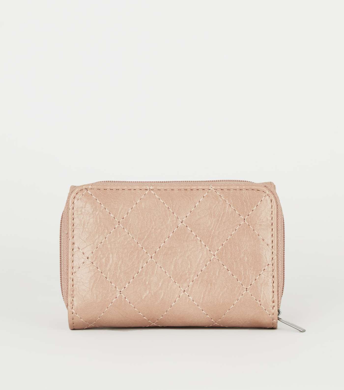 Cream Leather-Look Quilted Purse Image 3
