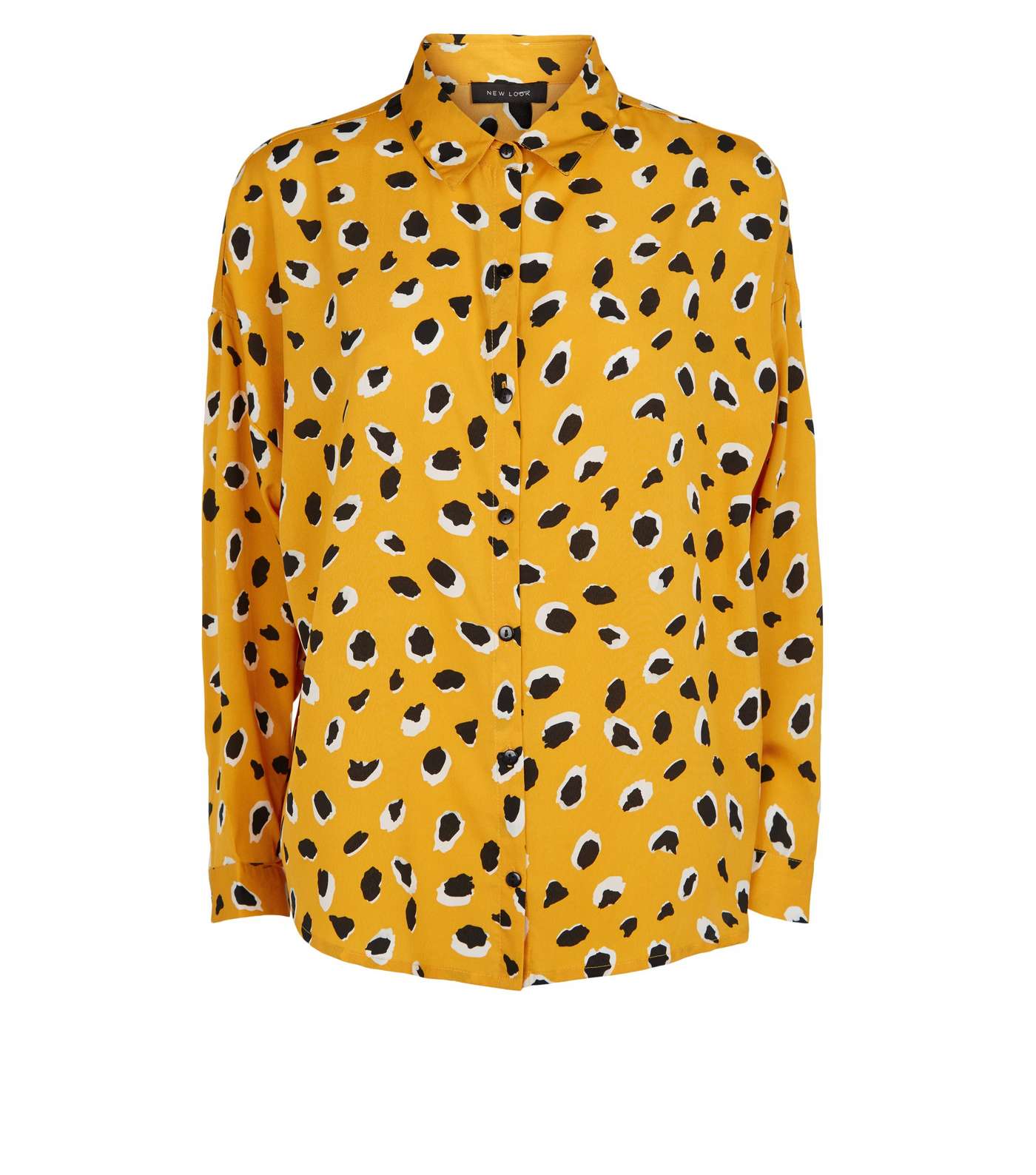Mustard Animal Print Long Sleeve Shirt  Image 4