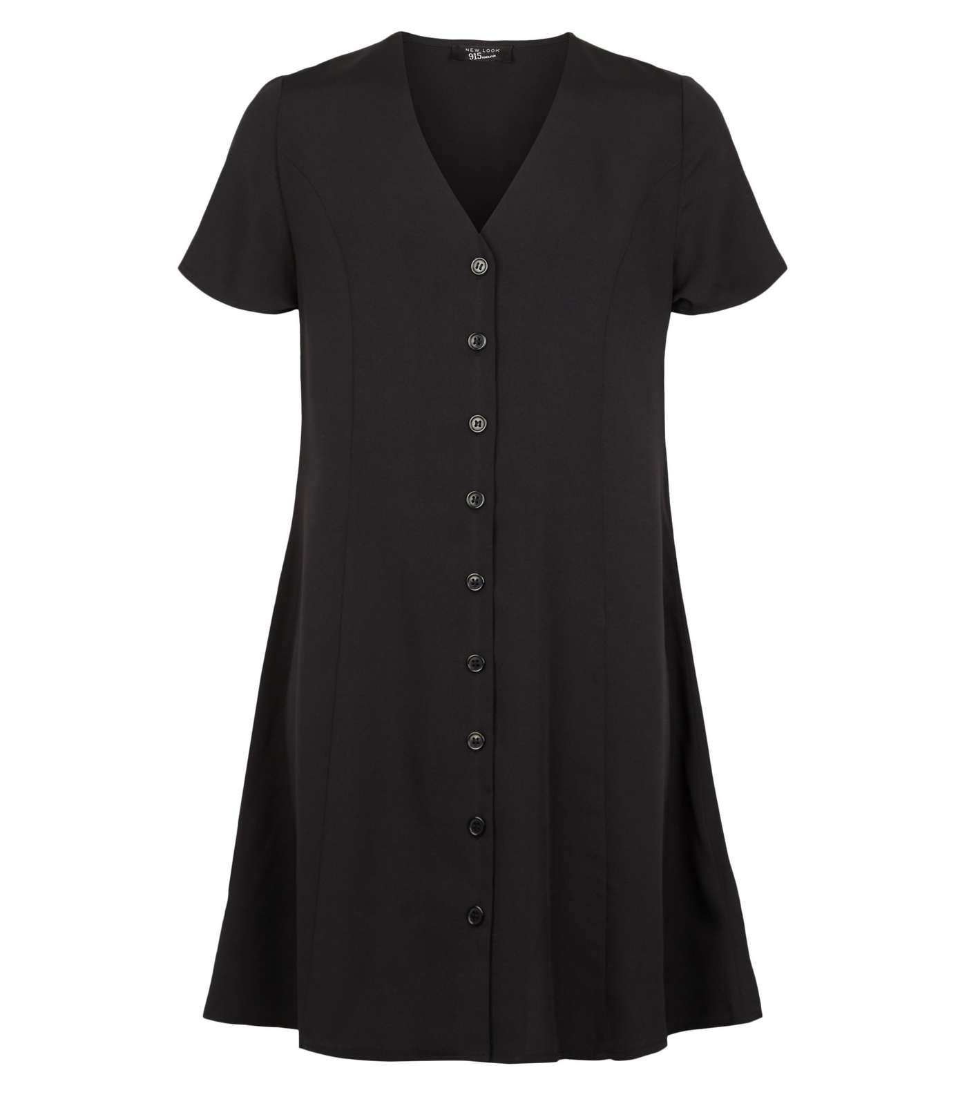 Girls Black Plain Tea Dress Image 4