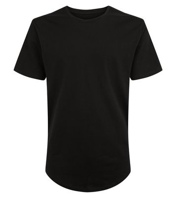 Image of Only & Sons Black Long Logo T-Shirt New Look
