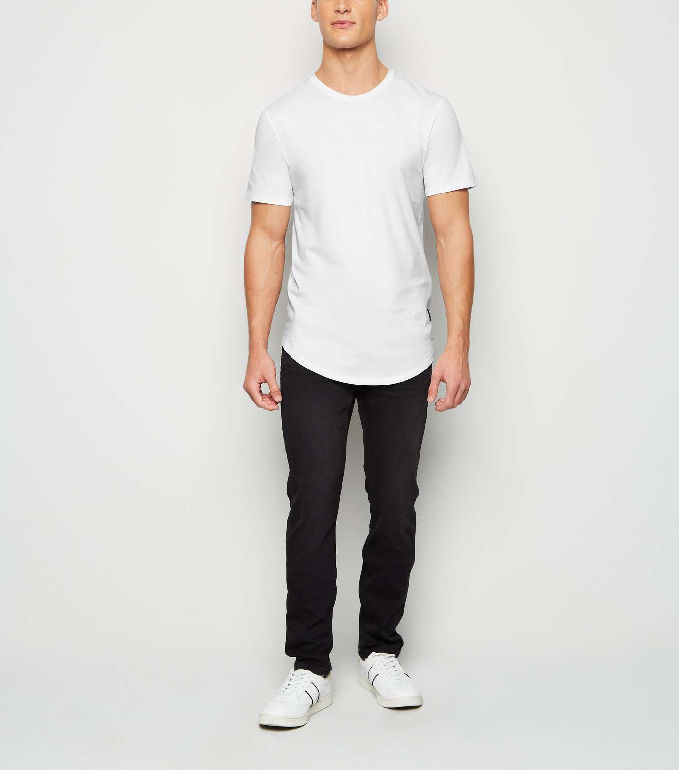 Only & Sons White Long Logo T-Shirt Image 2