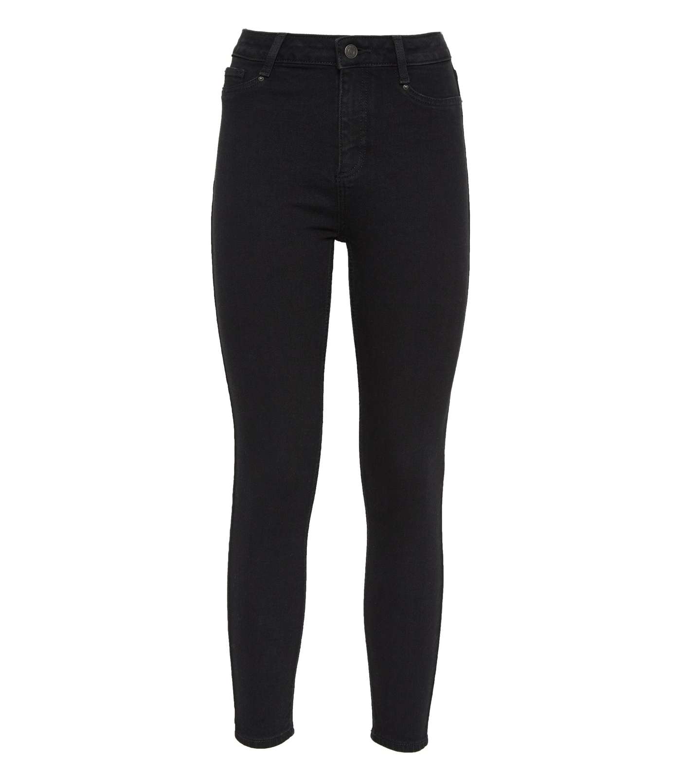 Petite Black High Waist Hallie Super Skinny Jeans Image 5