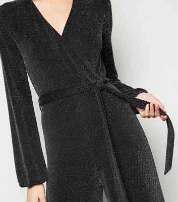 glitter wrap jumpsuit