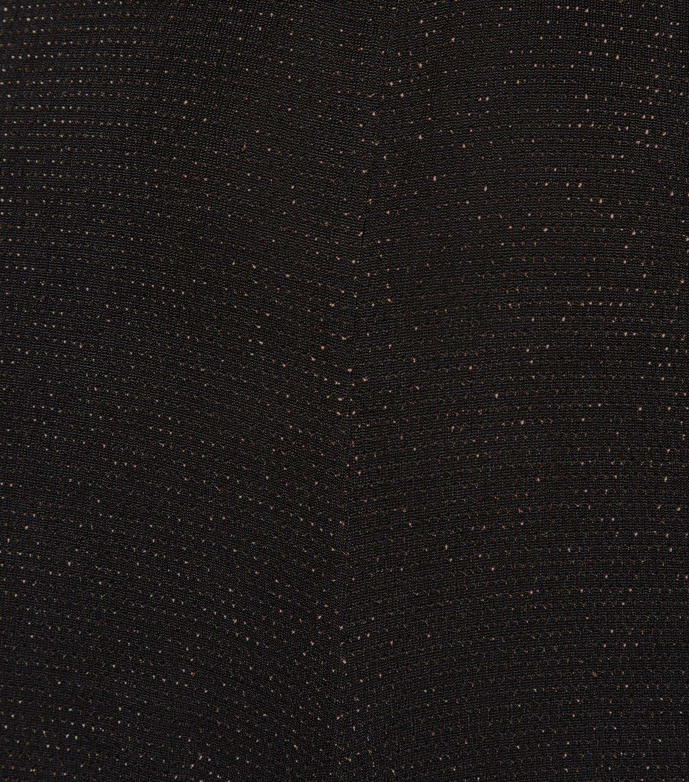 Petite Black Glitter Long Sleeve Jumpsuit Image 5