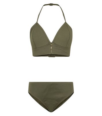 new look khaki swimsuit